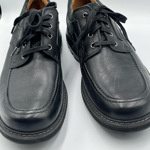 Men’s Clark’s Unstructured Black Leather Oxfords Size 11 - Picture 12 of 16